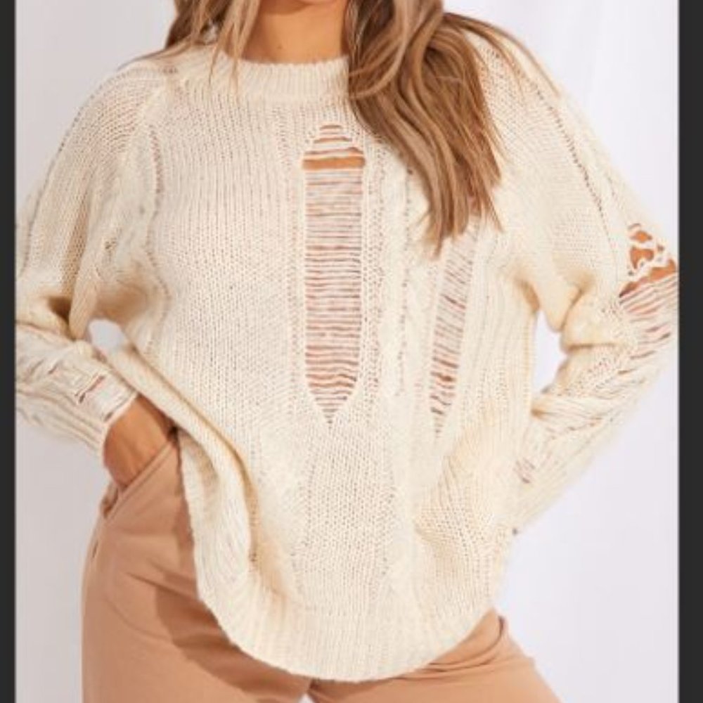 Kori America Distressed Sweater